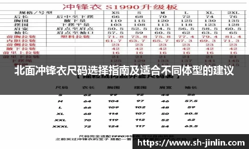 北面冲锋衣尺码选择指南及适合不同体型的建议